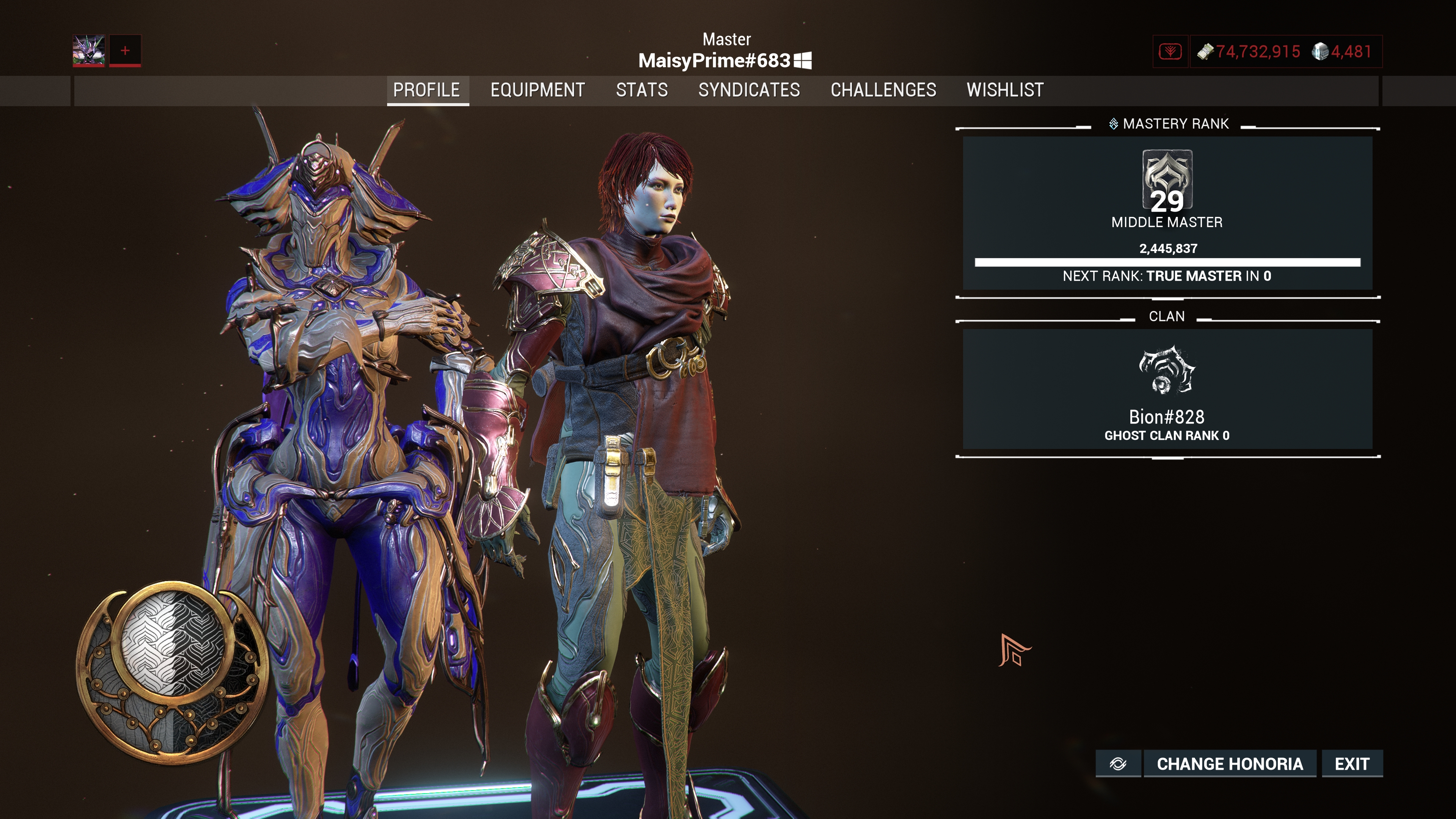 Warframe rank up again today!